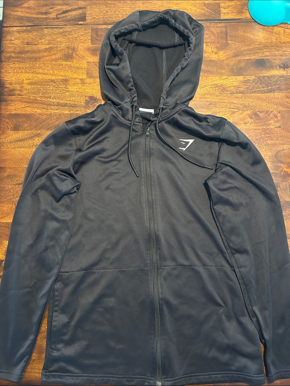Gymshark Men's Black Full-Zip Performance Hoodie Jacket